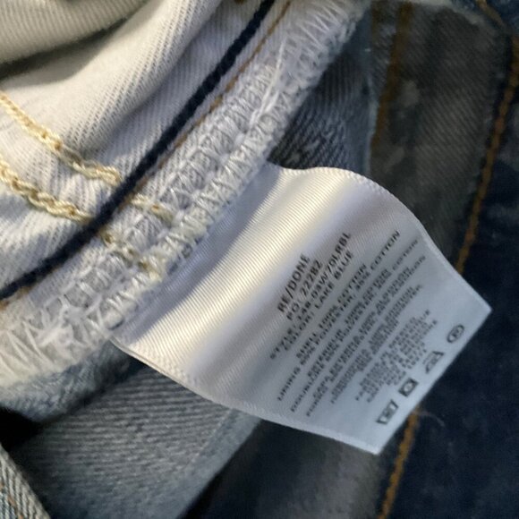 Re/Done Womens Vintage  Wide-Leg Jeans Size 26 bell bottoms lake blue - Picture 8 of 8